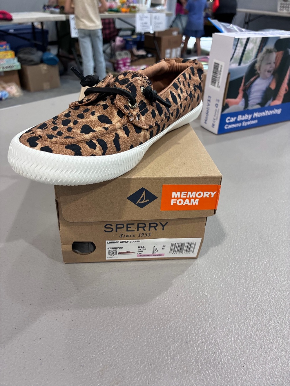 Sperry Women’s Leopard Print Slip-On Shoes - Brown